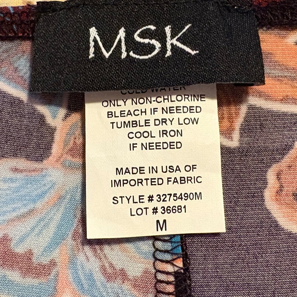 MSK Size Medium Midi Floral Dress - Picture 5 of 5